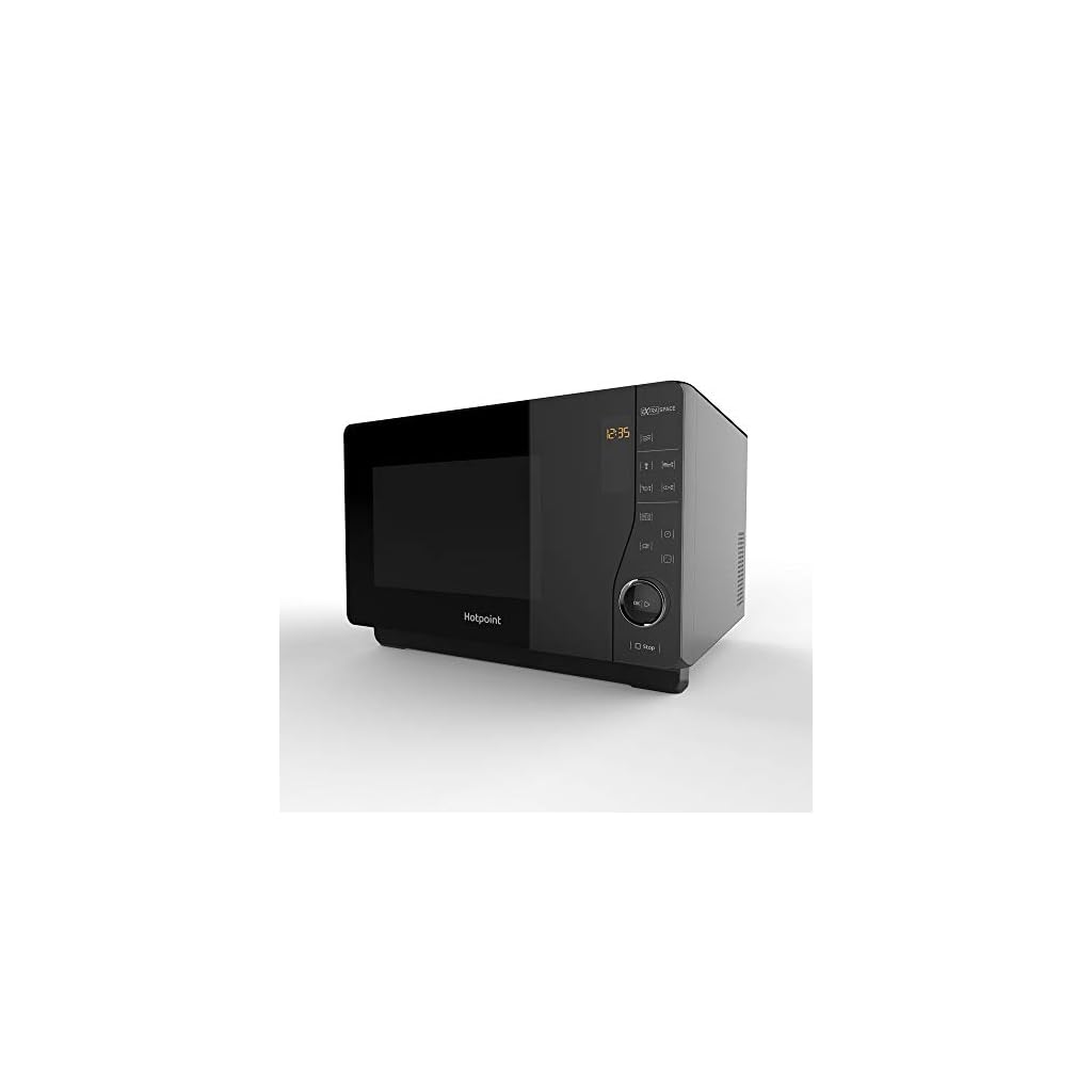 Hotpoint Extra Space Solo Flatbed Microwave, 26 Litre, Black Pome