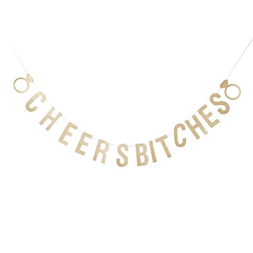 Gazechimp CHEERS BITCHES Hen Partei Banner Girlande Dekoration Hochzeit Braut Ammer