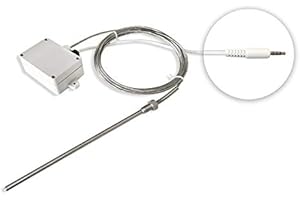 Ubibot RS485 PT-100 Thermocouple Temperature Probe, Platinum Resistor Sensor for Extreme Heat or Cold, Monitor -200 to 400 C,Audio Plug for GS1-AETH Device only