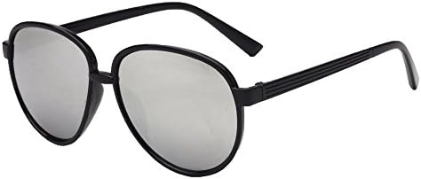 Sunglasses for Mens Womens Metal Frame Rimmed Polarized Aviator Eyewear UV Protection-Silver