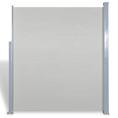 vidaXL Toldo Lateral Retráctil Poste de Acero Gris 180x300 cm Mampara Terraza