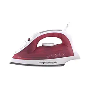 Morphy Richards Glide 1250-Watt Steam Iron (White/Red)