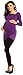Zeta Ville - Women's Maternity Stretch Tunic Top with Pleats Long Sleeves - 941c (Purple, 14)
