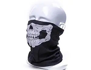 Black Seamless Skull Face Tube Mask Pack