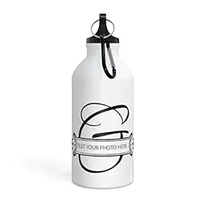 TASMY Alphabet printed on Sublimation Sipper School bottle on seeper bottle made by Aluminium White colour 600ml print your son daughter name on bottle (G)