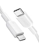 Suministro de alimentación Power Delivery: Use este cable con su cargador USB-C Power Delivery (entre otros, Apple de 29 W, 30 W, 61 W, o el adaptador de alimentación USB C de 87 W) para cargar su dispositivo iOS y cargue rápidamente los iPhone 8, 8 Plus, X, XS, XR, XS Max y modelos posteriores.