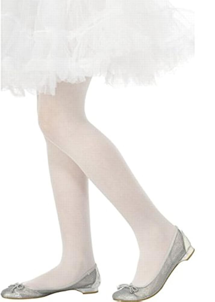 Белые колготки для девочек без рисунка