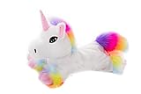 habibi Plush premium unicornio, Rainbow cojín de calor térmico de peluche