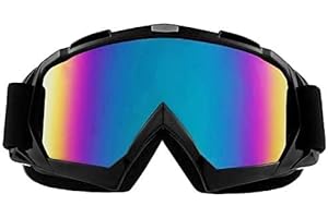 MONTEJOY Lunettes de moto, Lunettes de ski avec protection contre la Vent Sable et les UV, Masques de Snowboard pour Hommes & Femme adaptées aux sports de Plein Air, le Motocross, le Ski