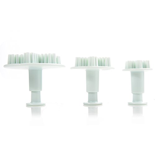 LIHAO Schneeflocken Ausstecher Fondant 3tlg Ausstechformen Auswerfer Stempel Tortendeko - 2