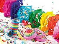 PEARL Kunterbuntes Partyset mit Konfetti-Frisbees - 4