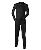 hohe Wärmeisolation FALKE Kinder Ski-Unterwäsche Set UW, black, 122-128, 31909