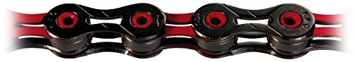 Gurpil X11SL DLC Cadena de Bicicleta, Unisex Adulto, Negro/Rojo - Gurpil