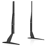 FITUEYES TV Pieds Support sur Table Hauteur Adjustable pour Ecran de 37 à 65 Pouces Plasma LCD PC Plate TV TT06802MB