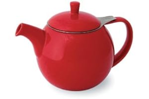 ForLife Curve Théière avec infuseur en acier inoxydable Rouge 1,3 l