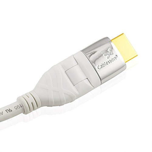 Mackuna Flex **Neueste Version** 3M (3 Meter) HDMI Flexibel Kabel **verfügt über Dreh- und Schwenkbare Stecker 24K Gold** mit Ethernet (Neueste Version 2.0 / 1.4a 21 Gbps) 1080p, 4k2k, PS4, XBOX ONE, DVD, Blu-ray, SKY HD, UHD, FULL HD LCD, PLASMA & LED TVs, 3D TV , ARC, Dolby TrueHD Audiowiedergabe - 2