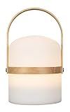 TRAGBARE LED DESIGN LAMPE - Die schlichte, skandinavische LED Lampe wurde von unserem Design Team entworfen. Die hochwertige und moderne LED Laterne mit Holzhenkel kann drinnen und draußen verwendet werden (z.B. im Garten, Terrasse, Wohnzimmer, Flur, Büro, Küche, Balkon etc.).