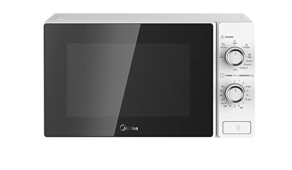 Midea Element MCM208GMWP Microonde, 20 l, 700 W, con Grill, vetro nero con  cornice bianca : Amazon.it: Casa e cucina