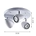 Produktbild DENG001 Haushalt/Moderne LED Deckenleuchte Weiß Strahler Rotierenden Decke Spot Wohnzimmer Schlafzimmer Bad Gu10 Sockel 3 Flamme (zu Lichtquelle)