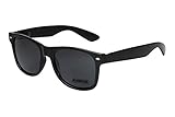 Maximaler UV-Schutz - UV400 X-CRUZE 8-001 Nerd Sonnenbrille Stil Retro Vintage Unisex Brille Nerdbrille - schwarz