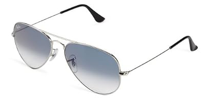 Ray-Ban - Lunettes de Soleil - RB3025 Aviator Metal Aviator Polarisée 58 mm, Argent (Argento), 55 mm