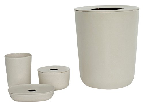 BIOBU by EKOBO 36868 Bano 4-teilig Bad-Set, stone