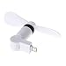 Produktbild Yiwann Tragbarer Ventilator, 180 Grad drehbar, Micro-USB-Kühler für Samsung Xiaomi Huawei Android Handy Geschenk weiß