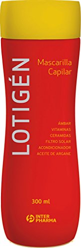 LOTIGÉN - Mascarilla capilar reparadora y nutritiva con Aceite de Argán, sin siliconas ni parabenos - 300 ml