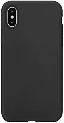 CANI iPhone X Case Silicone Shockproof No-Slip Cover Gel Rubber Anti Scratch Slim Fit with Soft Microfiber Lining Support Wireless Charging for iPhone X/10 Black