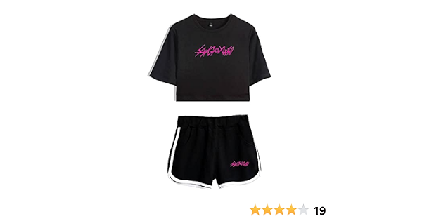 CQXSKWZ Sangiovanni - Set di pantaloncini da donna con maglietta a maniche  corte e scritta \