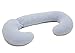 Motherhood Sleepy-C Version Premium with Cotton Velor Maternity and Support Pillow for Pregnancy/Nursing (Blue Classics)
