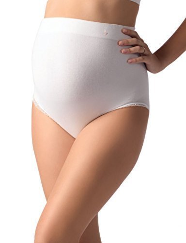 Cache Coeur-Signature ÜBERBAUCH- Briefs Seamless Underwear SH1220 Organic Cotton -  White - L