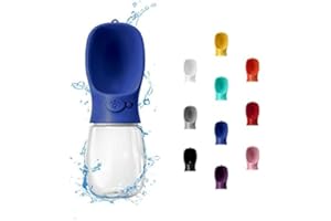 WePet Portable Dog Water Bottle, 12 OZ, Leak Proof Puppy Water Dispenser with Drinking Feeder for Pets Outdoor Walking, Hiking, Travel, Food Grade Plastic