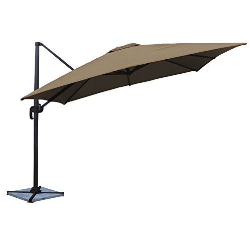 Happy Garden Parasol déporté Molokai carré 3x3m Taupe