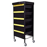 Maxmass Beauty Trolley with 5 Drawers and 4 Rolling Wheels, Makeup Cart Equipment Storage Tray for Salon Spa Styling Hairdressing