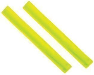 Gifts4all High Visibility Reflective Slap Wrist Bands Set of 2 (22cm) Children/Kids - Available in Yellow (Fluorescent Yellow)