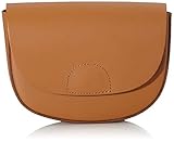  PIECES Damen Pchilal Leather Belt Bag Umhängetasche, Braun (Cognac), 3x12,5x16 cm