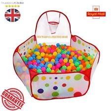 Tech Traders Kids Ball Pit Ball Tent Toddler Ball Pit with Basketball Hoop and Zippered Storage Bag for Toddlers 4 ft/120cm?Balls not Included)