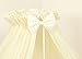LUXURY BABY COT/BED CANOPY DRAPE-BIG 480cm HEARTS + HOLDER (Cream)