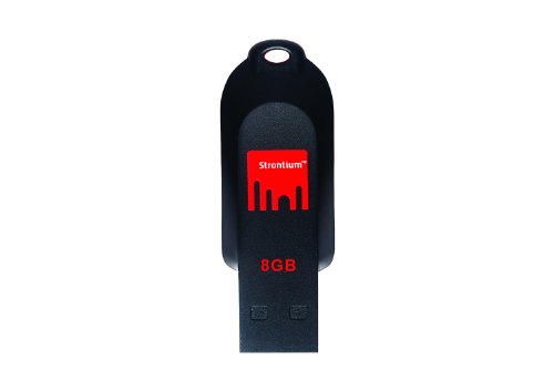Strontium Pollex 8GB USB Pen Drive (Black/Red)