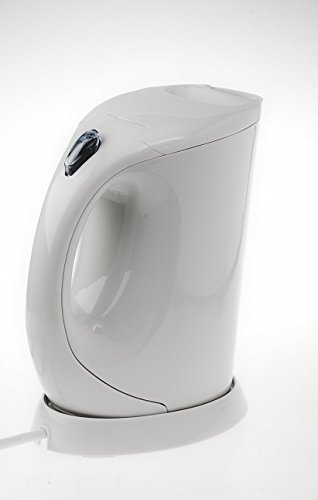 Mini-Wasserkocher, Reisewasserkocher mit 0,6l Fassent, Trockenkochschutz,Verriegelter Sicherheitsungsvermögen, automatische Abschaltung, Elektrischer Teekocher, Leistung von 760W, weiß, Wasserstandsanzeige,Hochwertiger Edelstahl Boden mit verdecktem Heizelemklappdeckel - 2