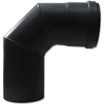 Pelletrohr Bogen 90° – 100 Mm, Grau/schwarz – Für Kamin & Pelletofen