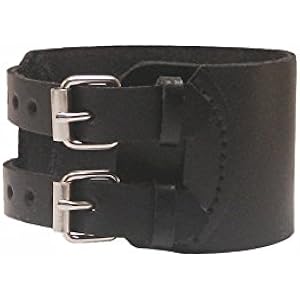 Caer Armband / Handgelenkbandage Classic, Leder, schwarz
