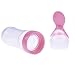 Greencolourful Infants Squeeze Feeder Silicone Squeeze Feeding Bottle with Feeding Spoon(Pink)
