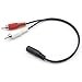 Price comparison product image Interesting® 3.5mm 1/8" 1 Female to 2 Dual RCA Male Y Splitter Audio Stereo Aux Cable Adapter