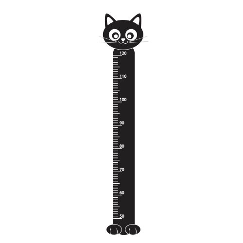Supertogether Cat Childrens Growth Height Chart Bedroom Wall Sticker