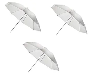 FND Professional White Umbrella 100cms 36 inch/91cm for Photography Studio (Translucent White Diffuser Photography Umbrella) Pack of 3