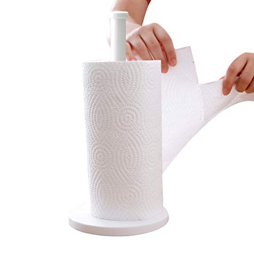 Preisvergleich Produktbild Küchenrollenhalter / -spender, freistehender Papierhandtuchhalter, einfacher keramischer Badezimmerrollenständer, 14 × 30cm (Farbe : Weiß)