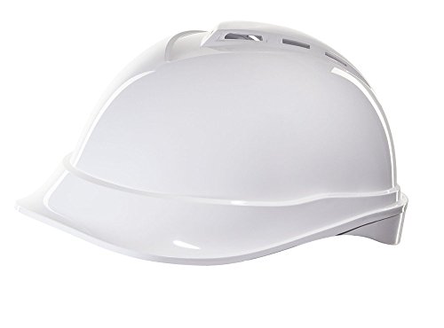 MSA V-Gard 200 Helm EN397 mit Belüftung und Drehradregelung FasTrack – Bauarbeiterhelm Arbeitshelm Schutzhelm Baustellenhelm, Farbe: weiss - 8