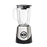 Fácil de limpiar Batidora de Vaso para Smoothies y Zumos, Licuadora para Verduras y Frutas con Función Pica Hielo, 700 W, 3 Velocidades, 4 Hojas, 1.5 Litros, Acero Inoxidable. H.Koenig_MX15